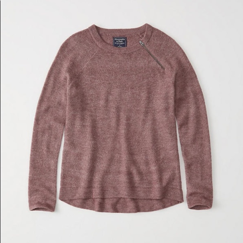 Abercrombie Plum Sweater with Zipper